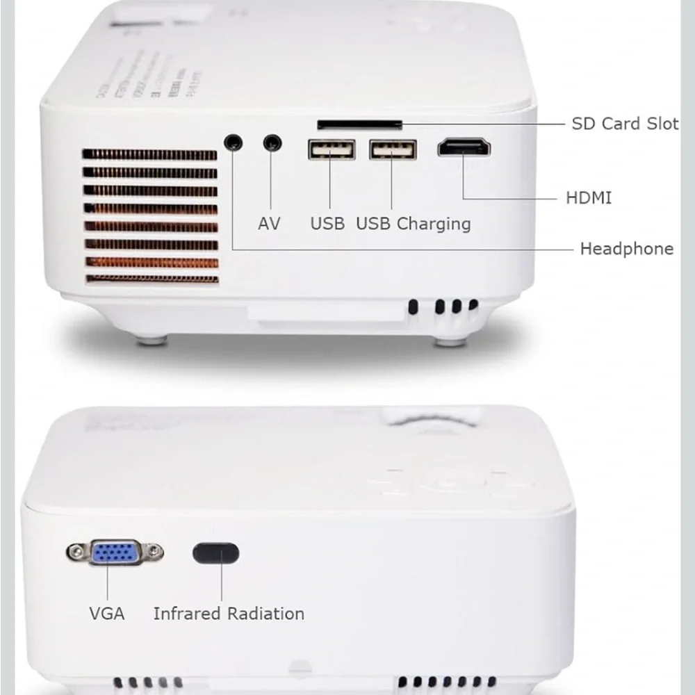 Vidoka BL-48 White LCD Video Projector - Portable Home Theater